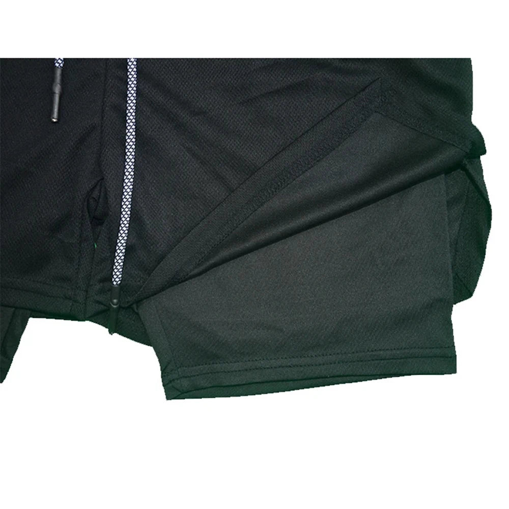 2 in 1 Compression Shorts for Men Gym Workout Running Shorts with Phone Pockets Athletic Quick Dry Activewear - 3KDyn